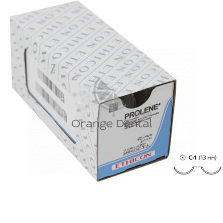 W8706 Prolene/ Пролен 6/0 75см синий кол 13мм х2 3/8 х12шт