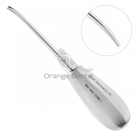 Элеватор Bein, зубчатый, изогнутый, 4 мм, зубчатый, 13-8BCZ*