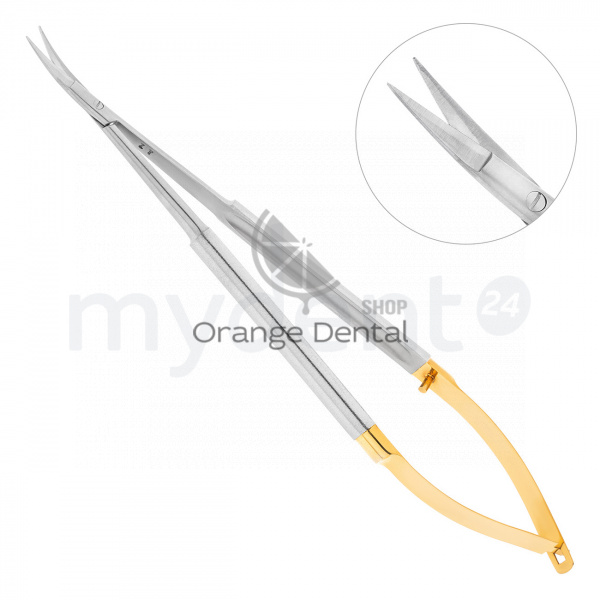 Ножницы хирургические изогнутые Micro Schere TC, 17 см, 40-48B*