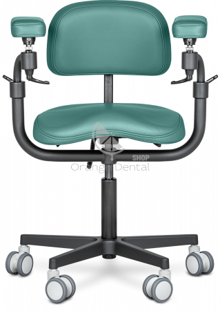Стул микроскописта Mercury Elite Comfort Black ANLI Зеленая мята