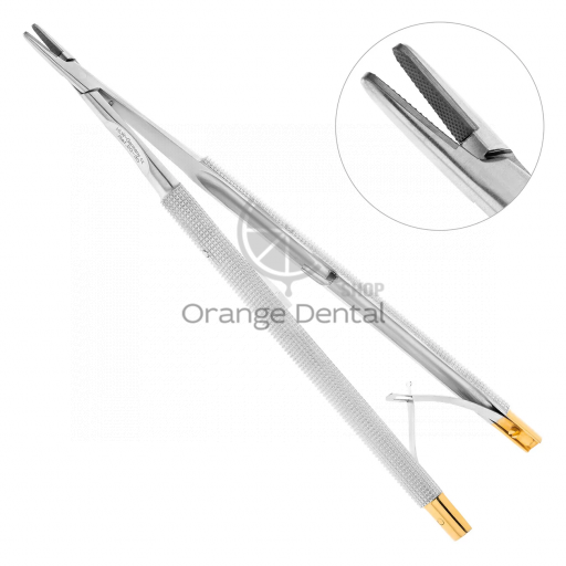 Иглодержатель Castroviejo-Gomel TC прямой ,16,0 см 20-30