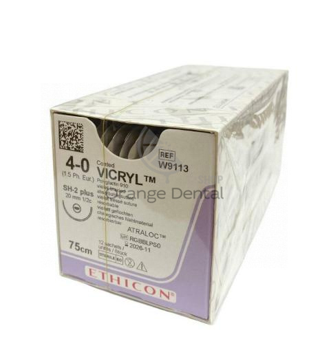 Викрил W9113 4/0 колющая 20 мм фиолетовый 75x12 /нить хирургическая VICRYL